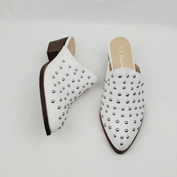 CL by Laundry white studded mule - Picture 3 of 9